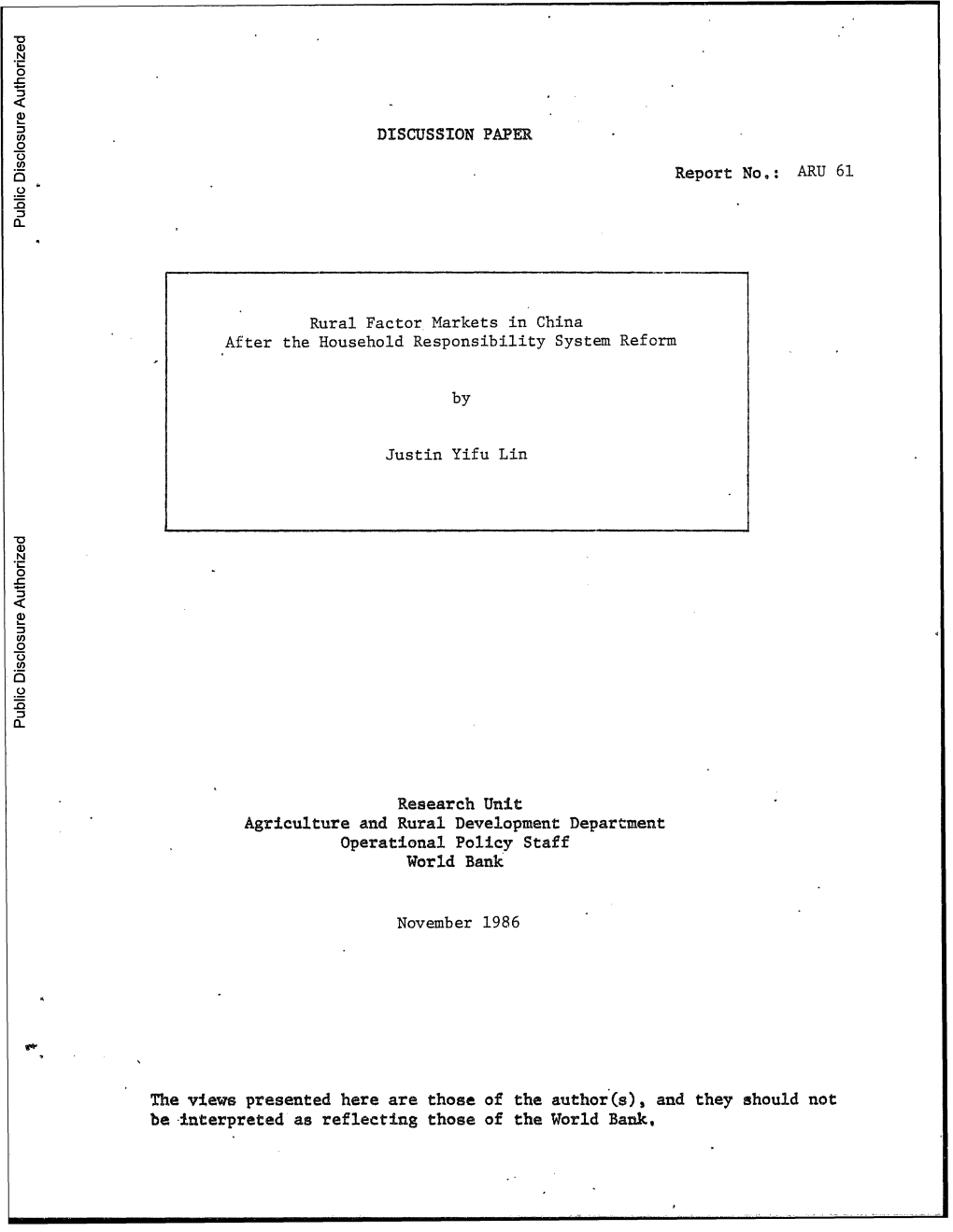 World Bank Document