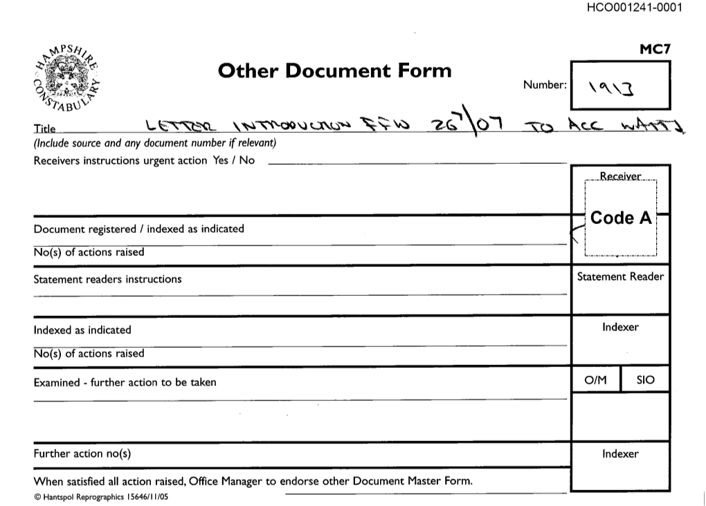 Other Document Form