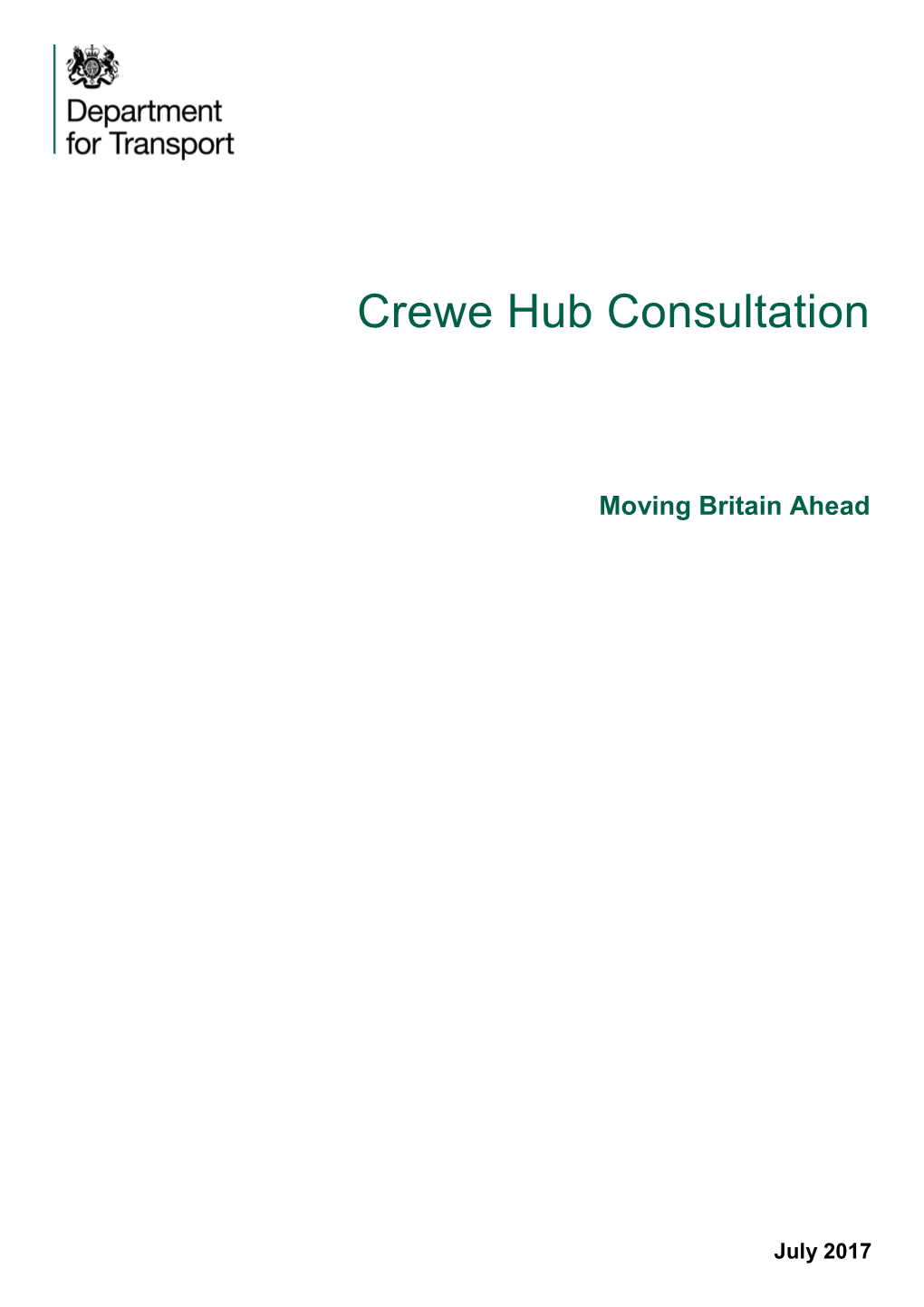 Crewe Hub Consultation