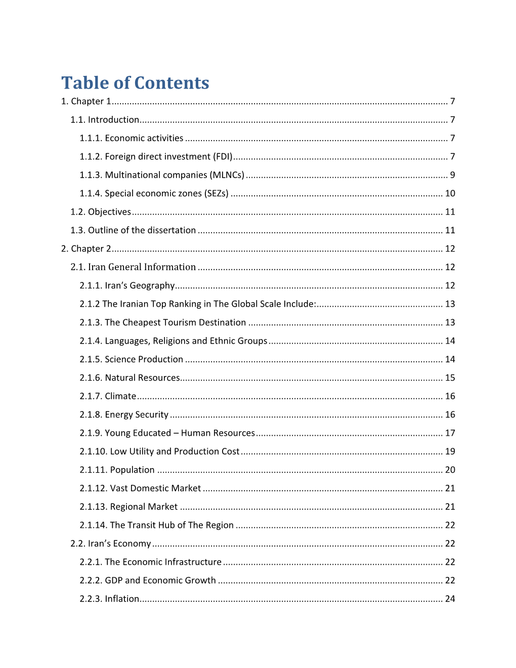 Table of Contents 1