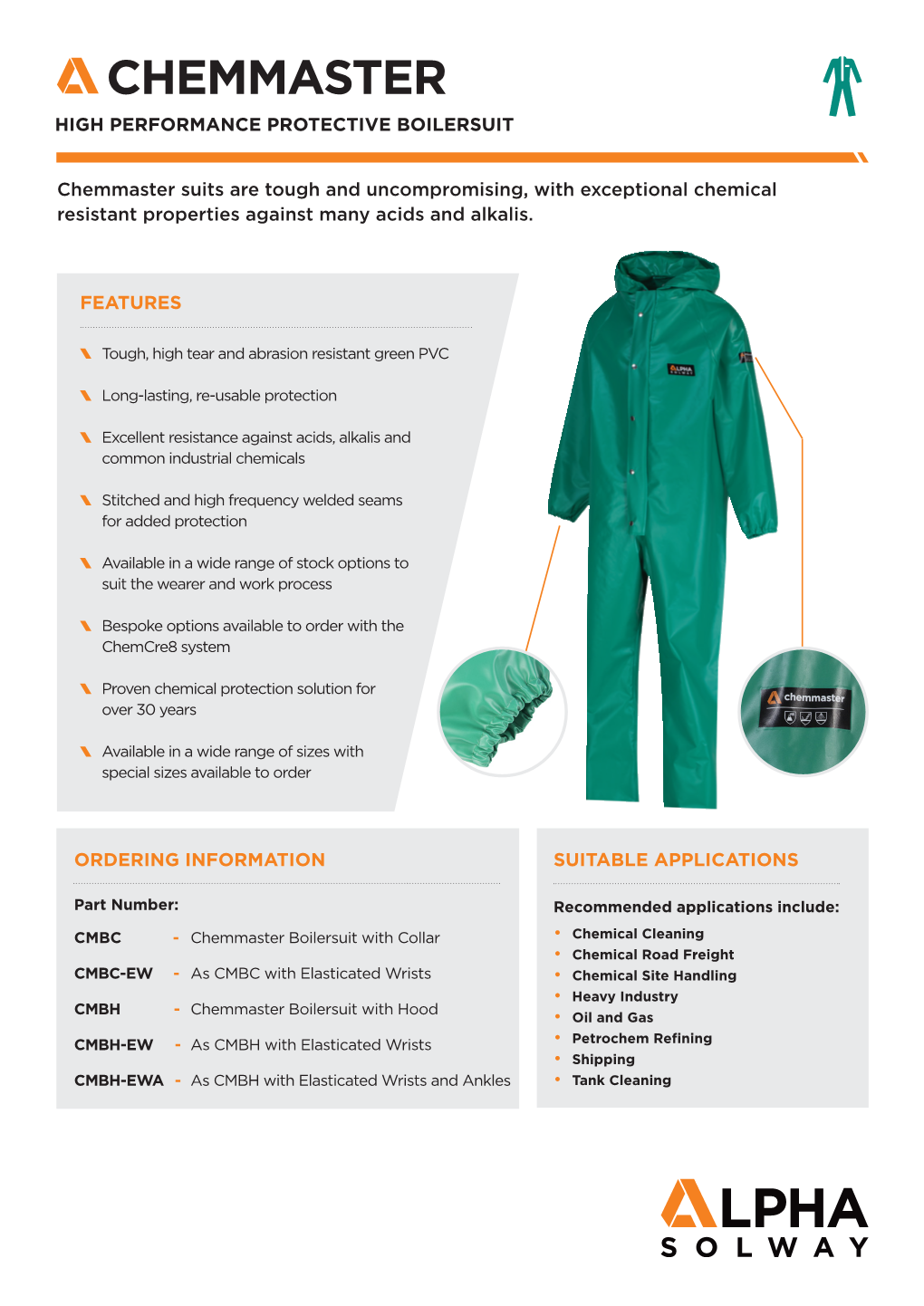 Chemmaster High Performance Protective Boilersuit