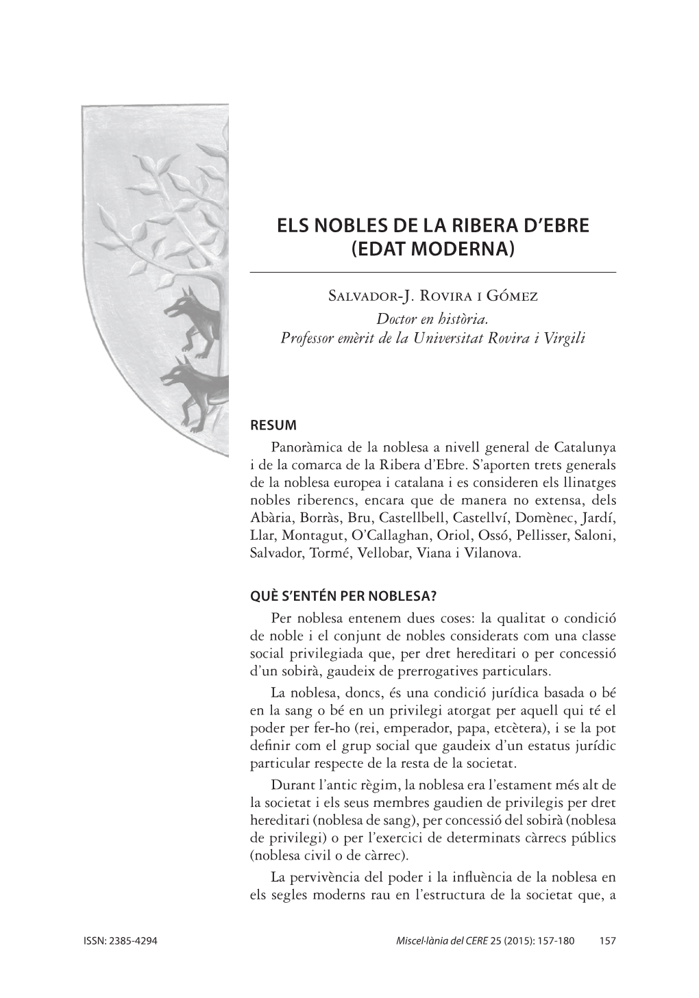 Els Nobles De La Ribera D'ebre (Edat Moderna)