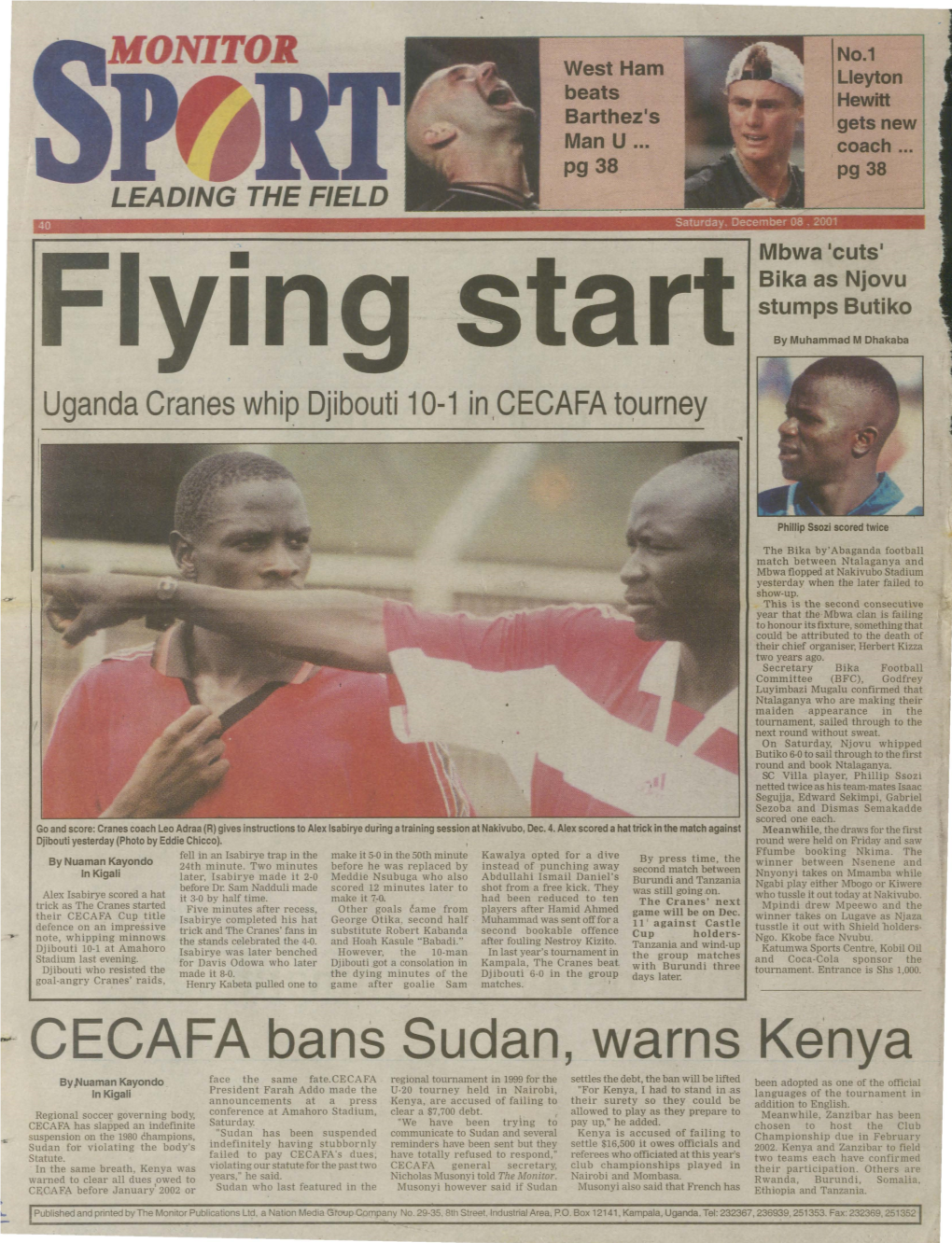 CECAFA Bans Sudan, Warns Ke·Nya