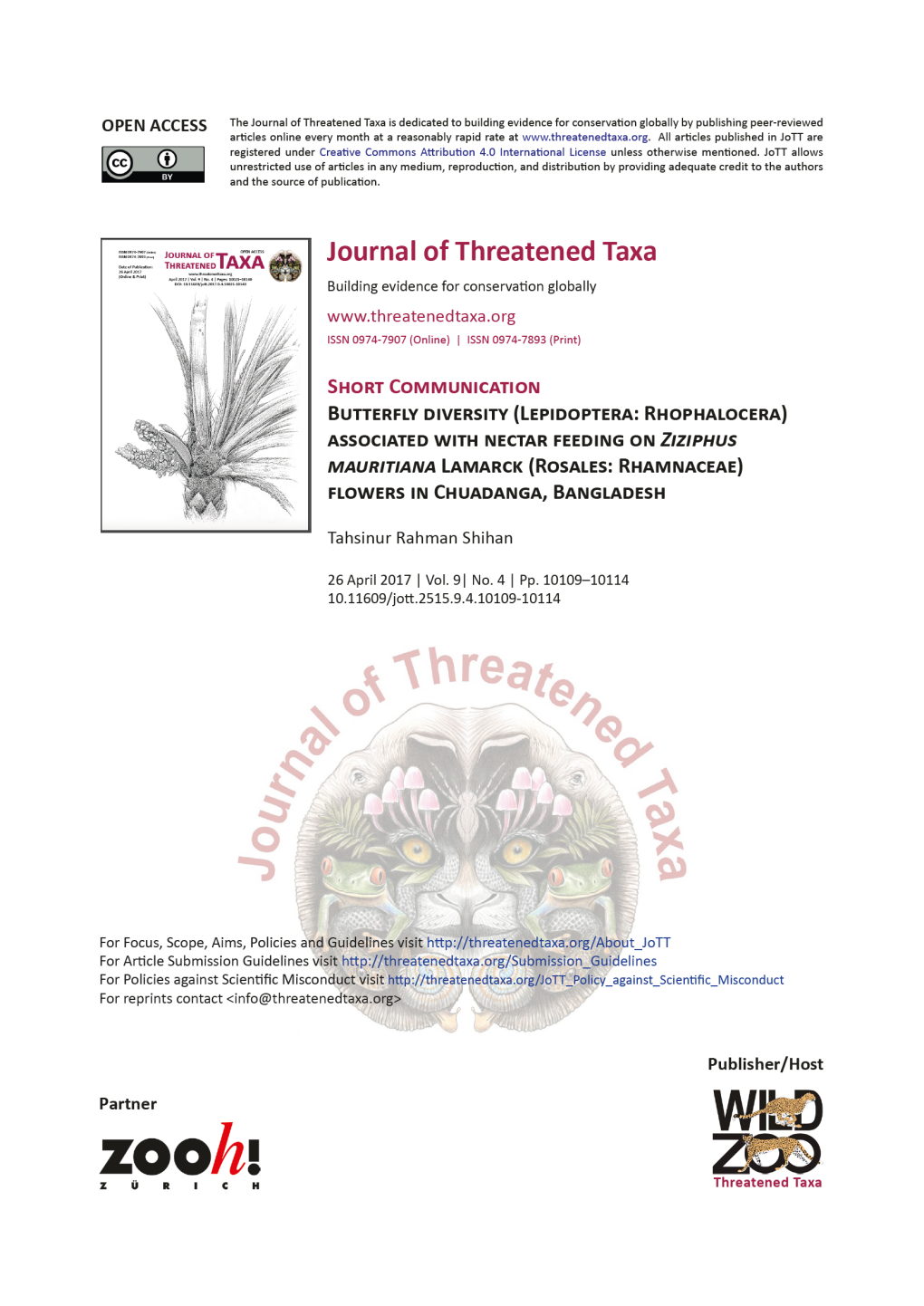 Journaloffthreatenedtaxa