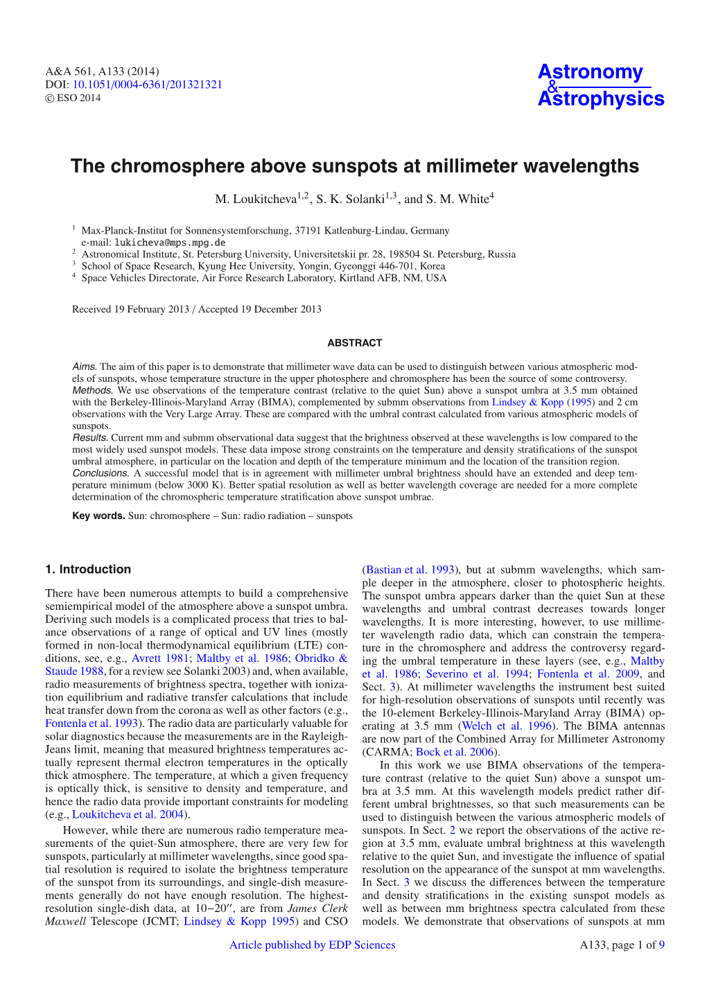 The Chromosphere Above Sunspots at Millimeter Wavelengths