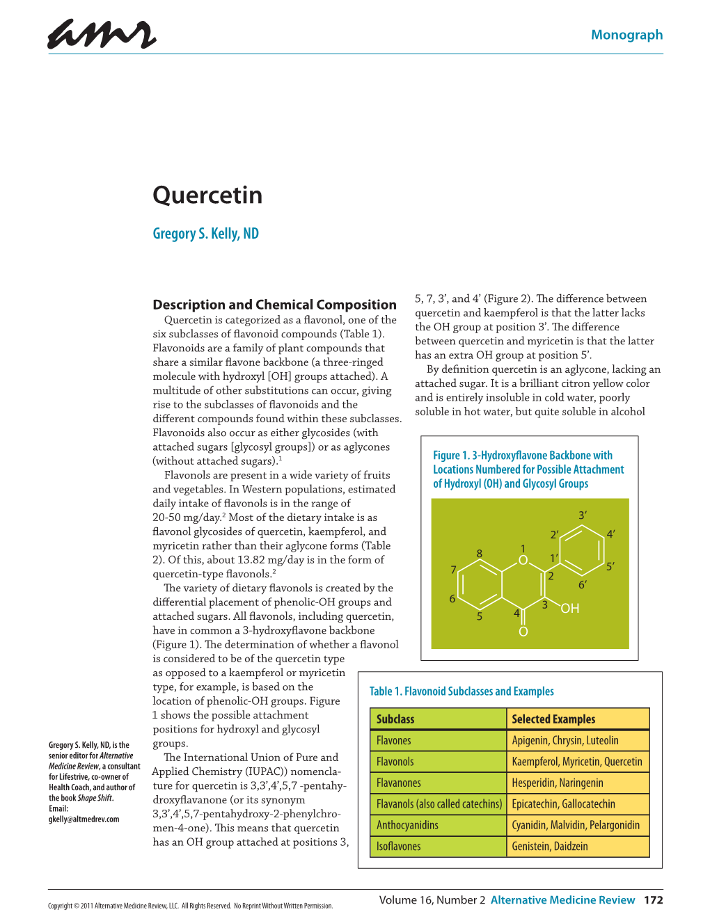 Quercetin Gregory S