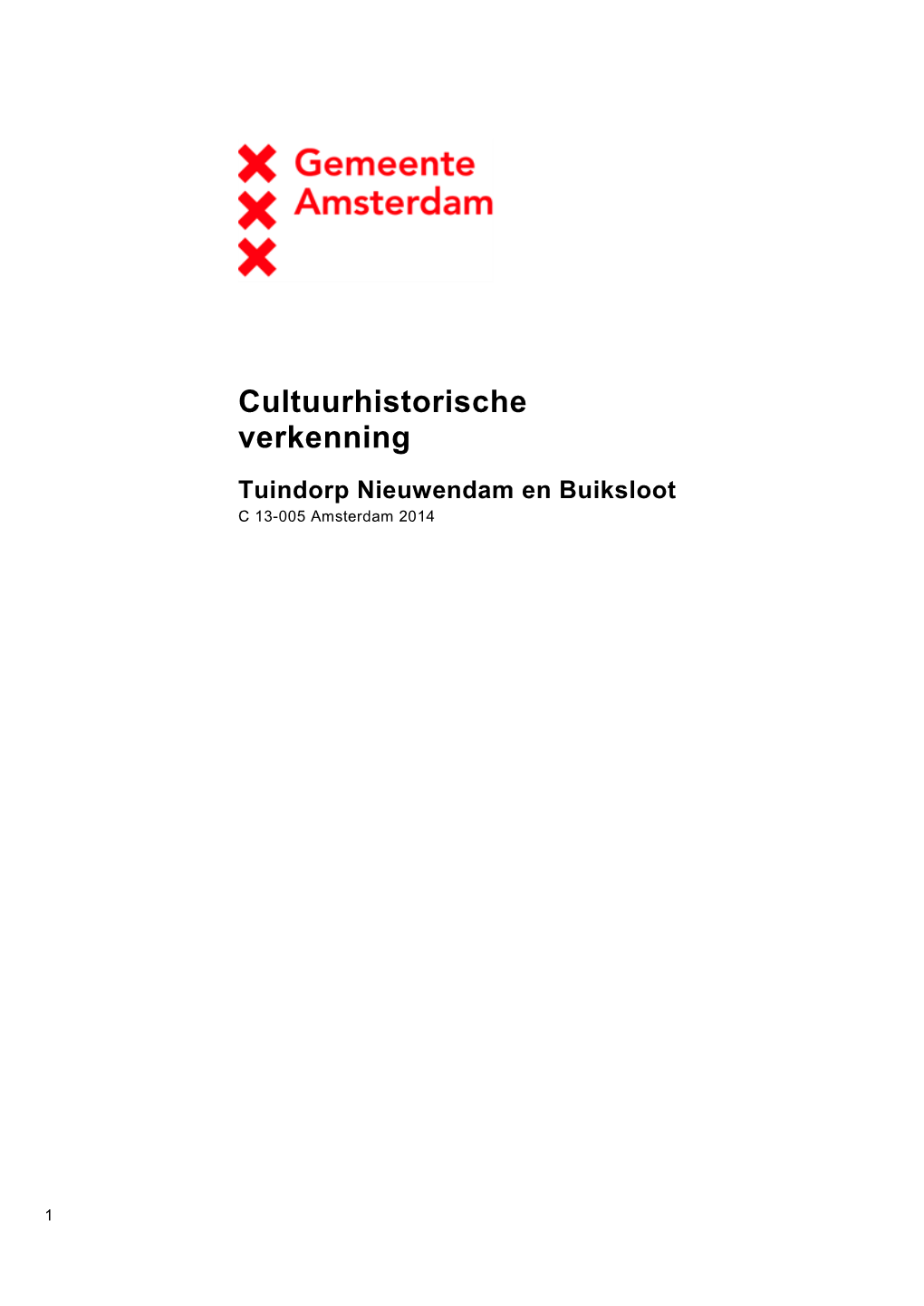 Cultuurhistorische Verkenning