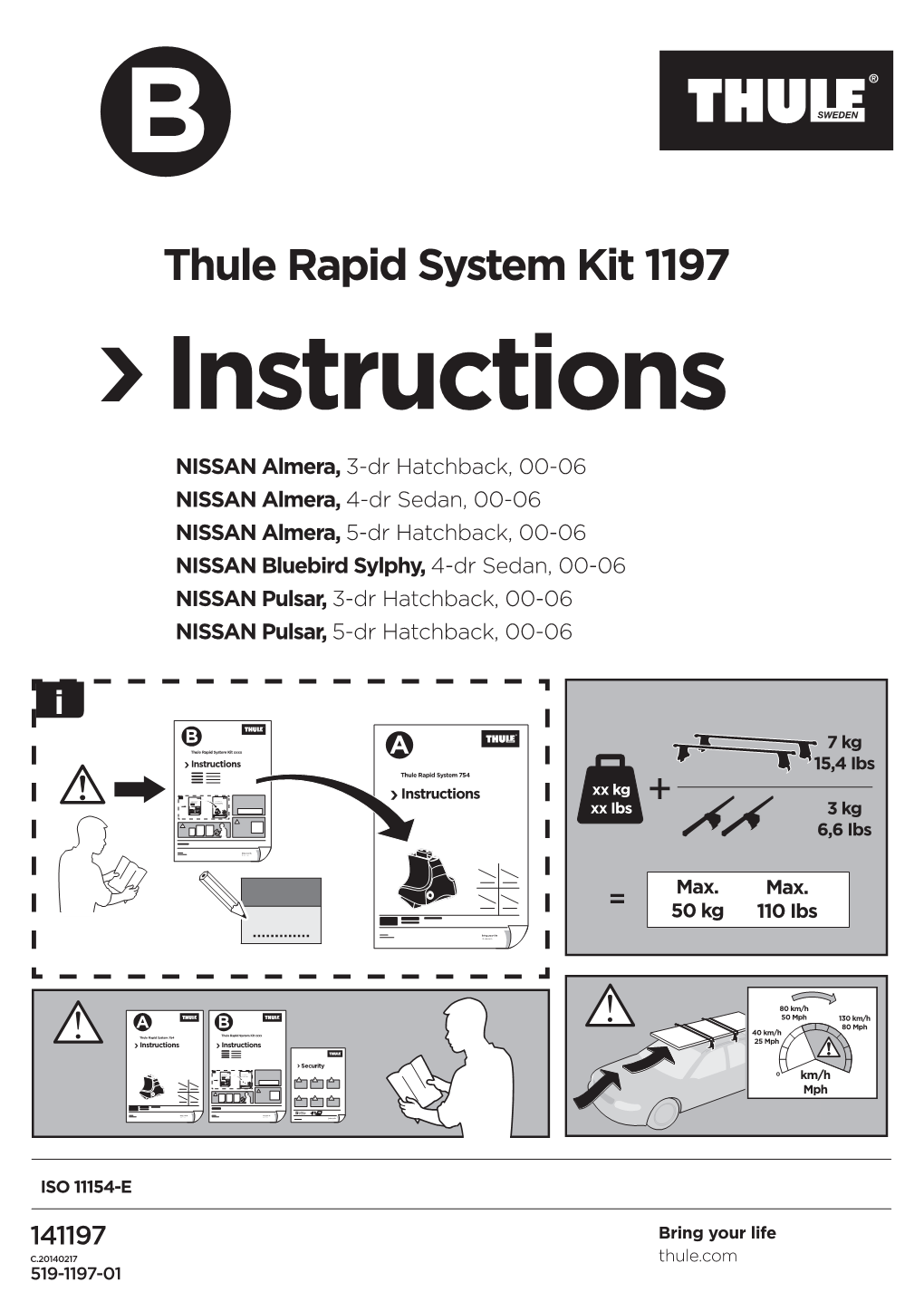 B Thule Rapid System Kit 1197