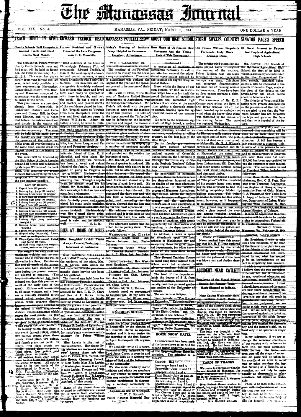 The Manassas Journal 1914 03 06