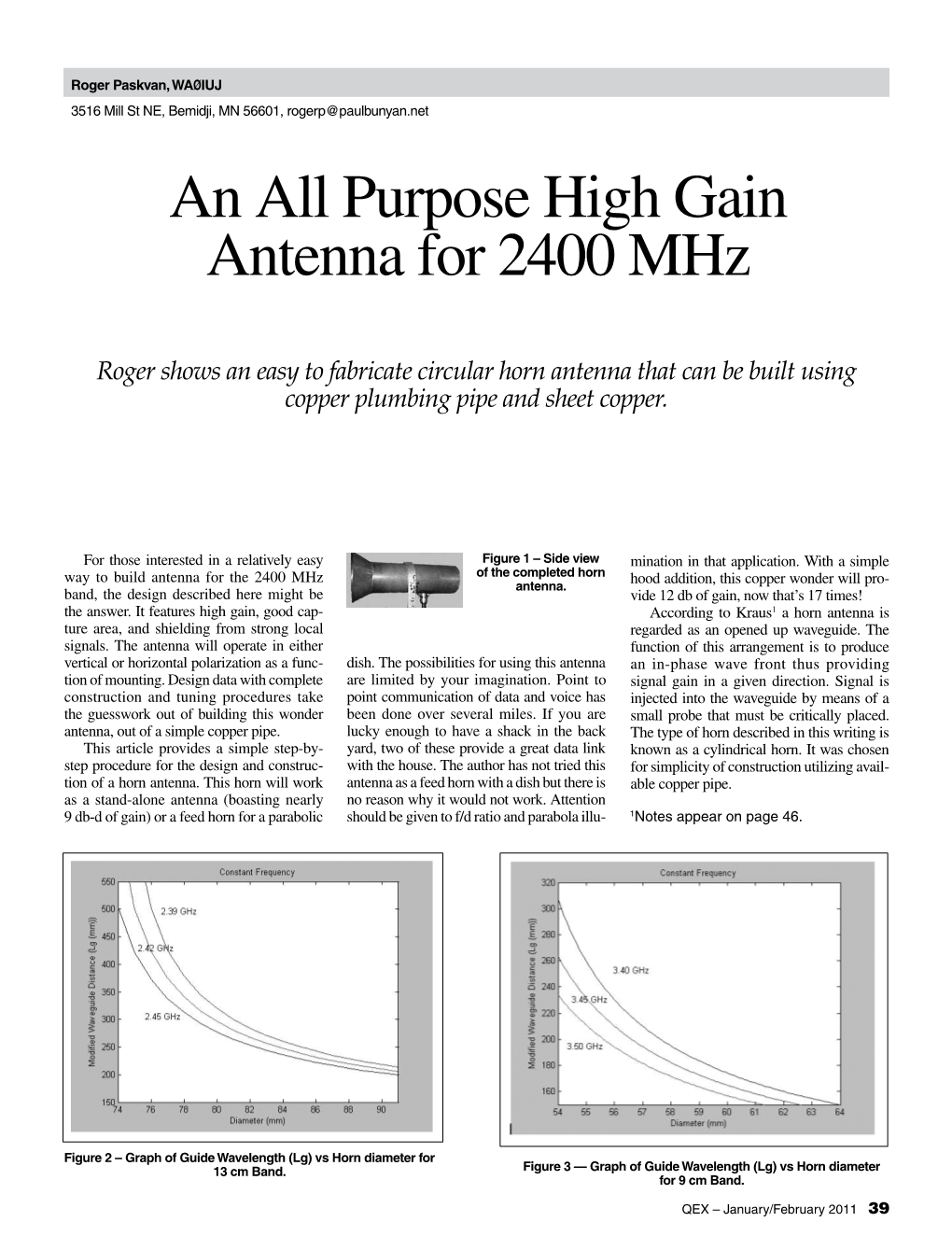 An All Purpose High Gain Antenna for 2400 Mhz