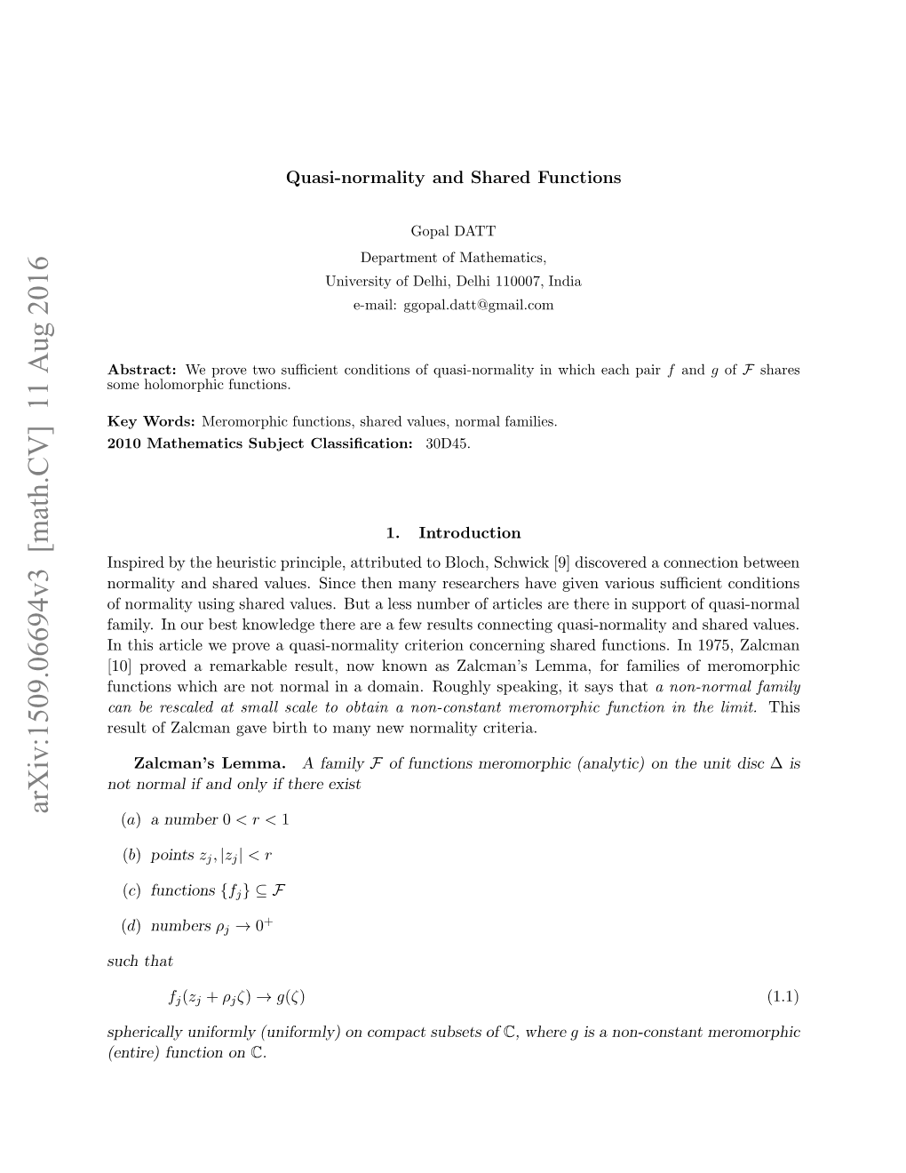 Quasi-Normality and Shared Functions