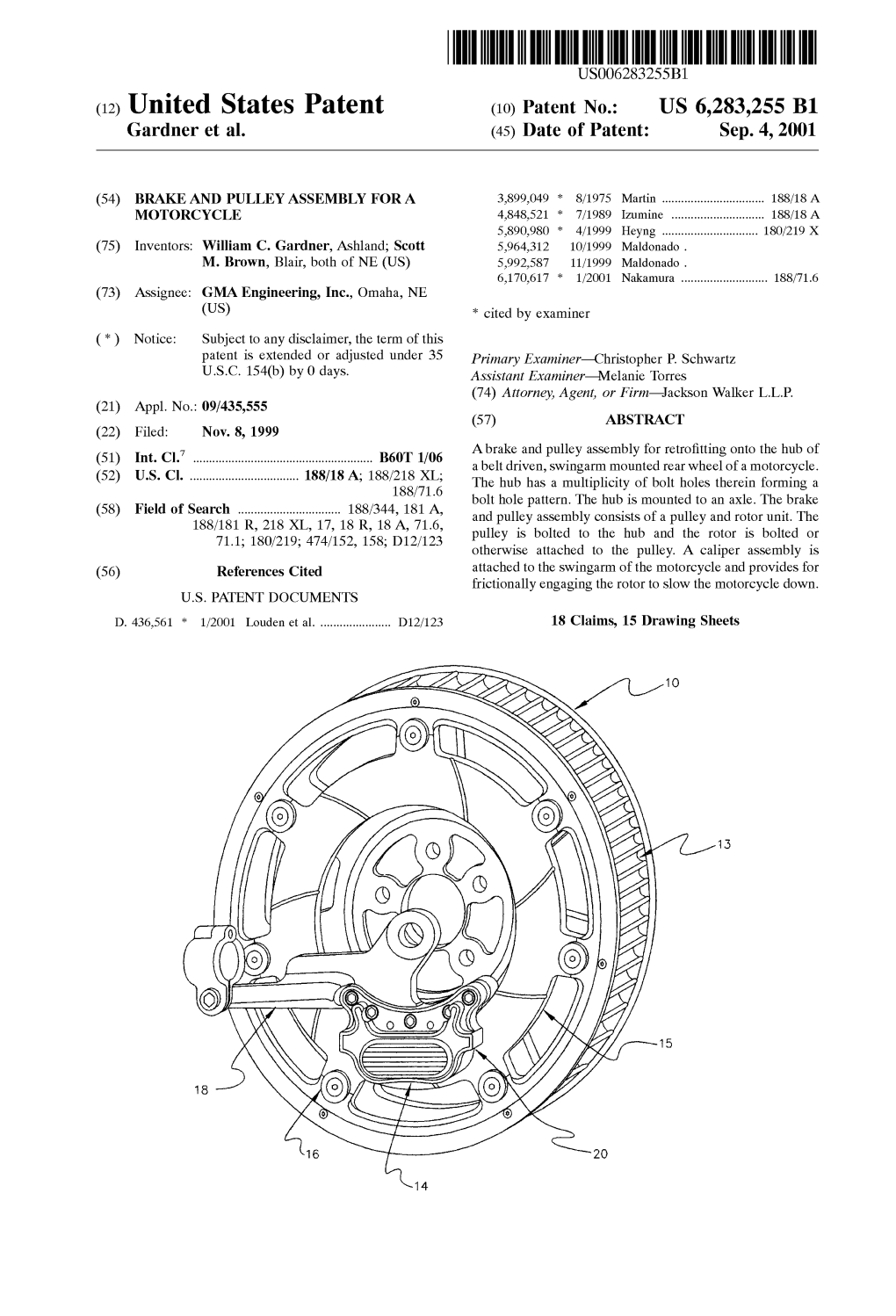 (12) United States Patent (10) Patent No.: US 6,283,255 B1 Gardner Et Al
