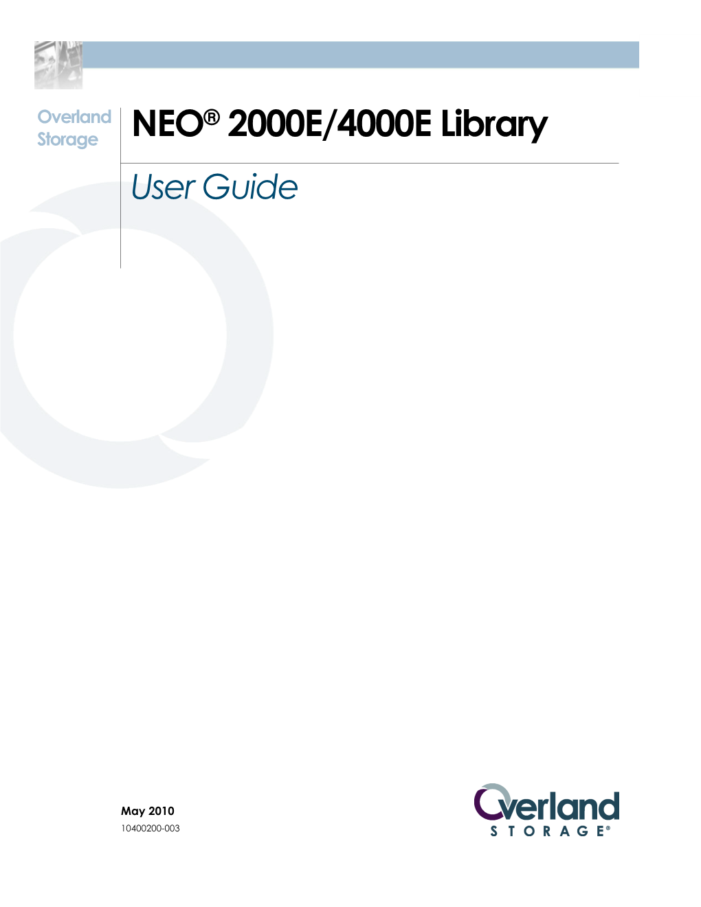 NEO 2000E/4000E Library User Guide