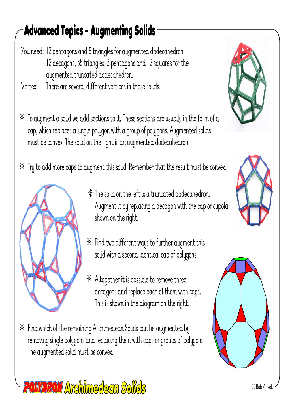 Frameworks Archimedean Solids