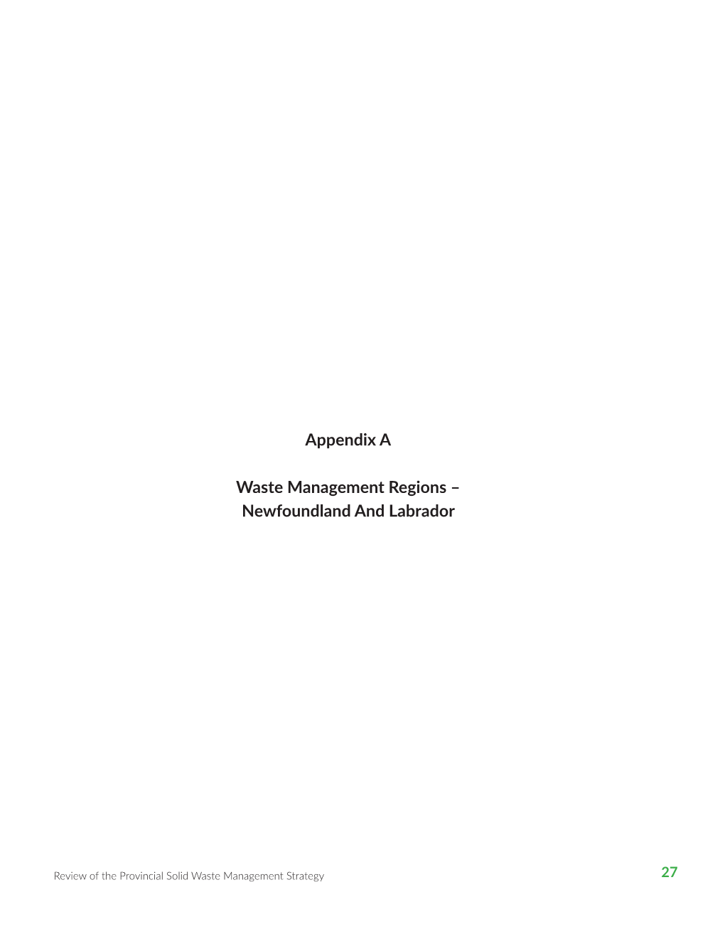 Appendix a Waste Management Regions