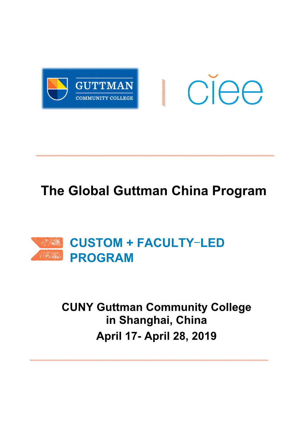 The Global Guttman China Program