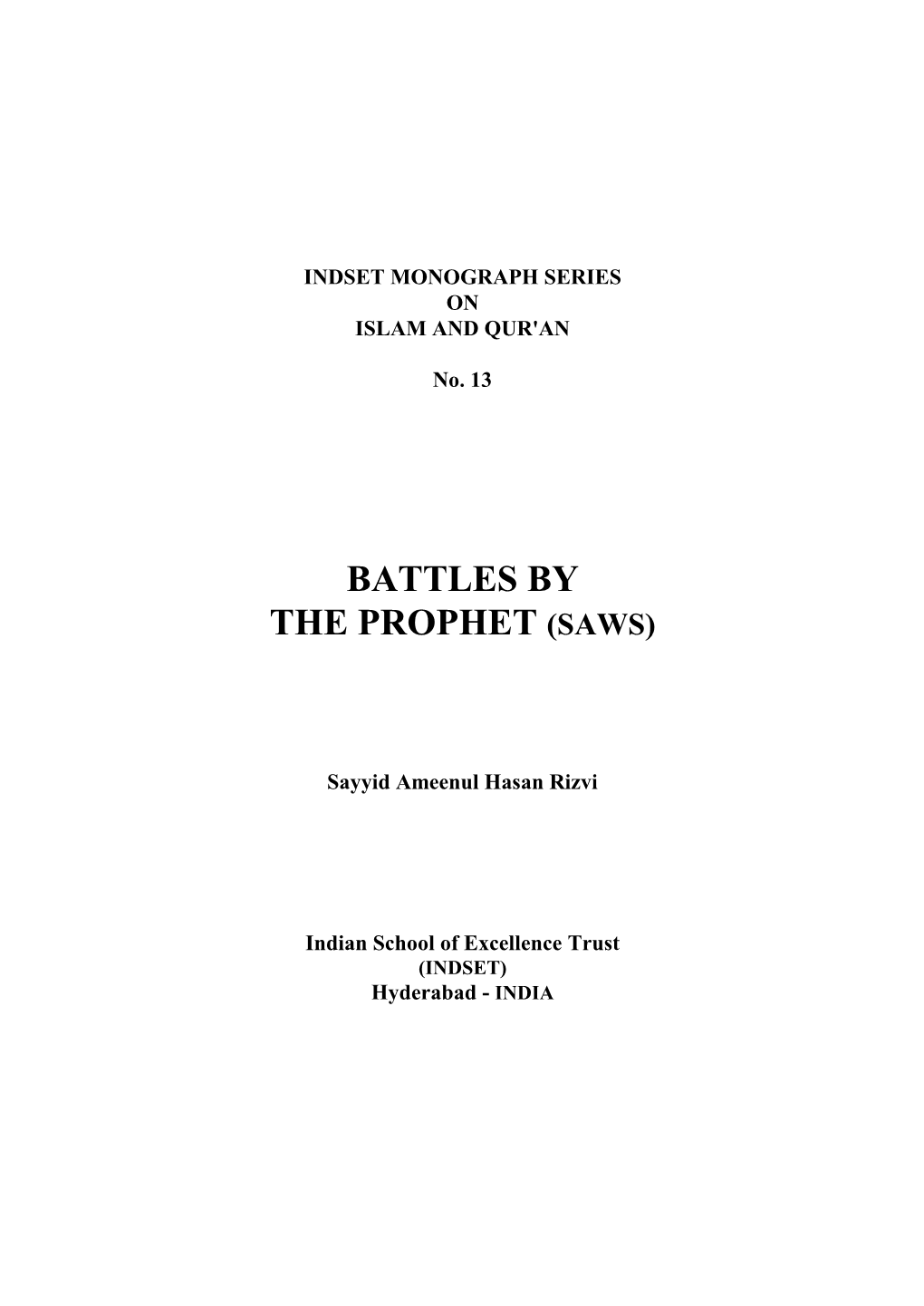 Battles by the Prophet (Saws)