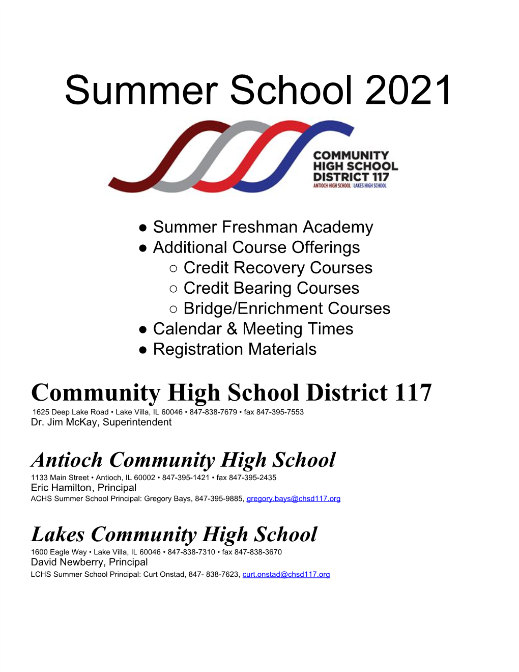 Summer School 2021