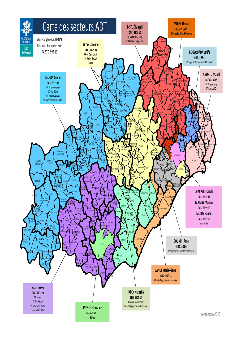 Carte Des Secteurs ADT – Septembre 2020