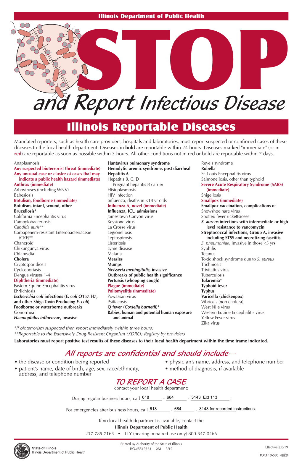 Quick View Reportable Disease List