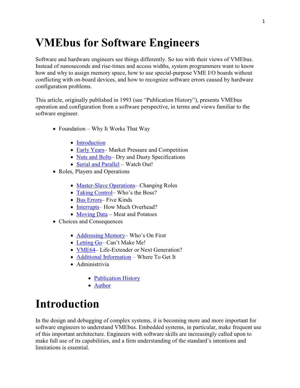 Vmebus for Software Engineers Introduction