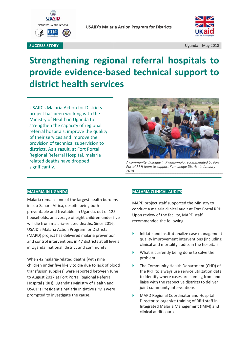 Strengthening Regional Referral Hospitals to Provide Evidence‐Based Technical Support to District Health Services