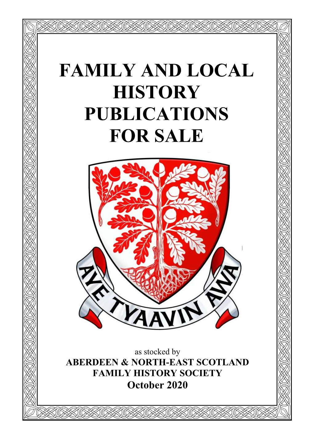 Family and Local History Publications for Sale