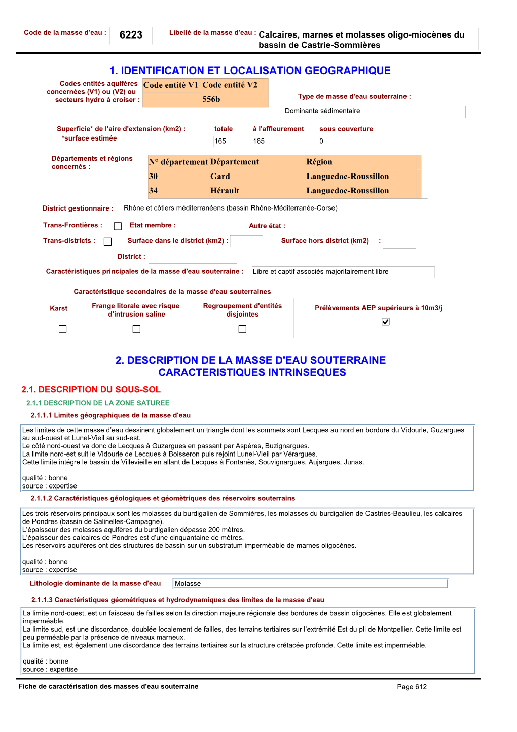 6223 1. Identification Et Localisation Geographique