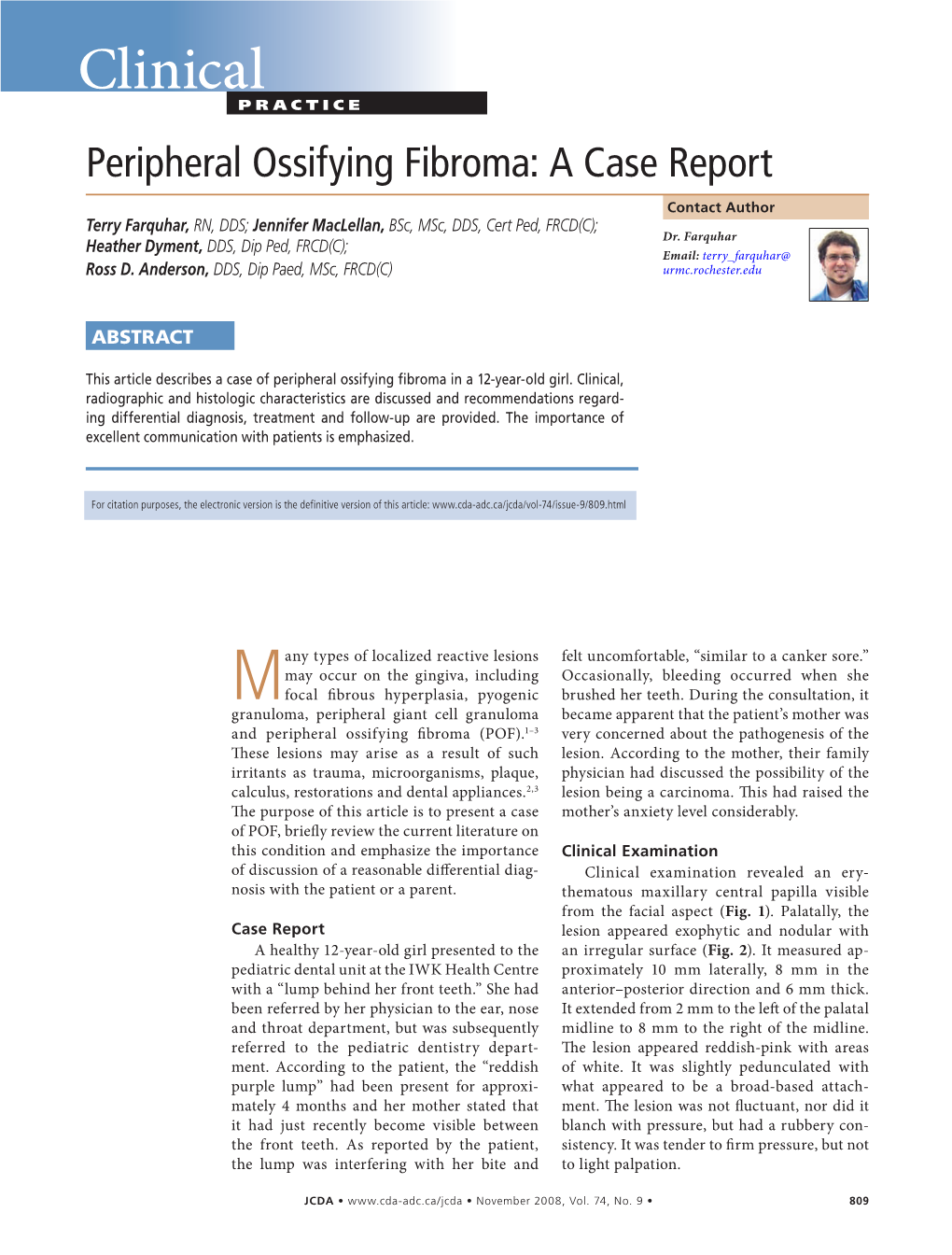 Peripheral Ossifying Fibroma: a Case Report