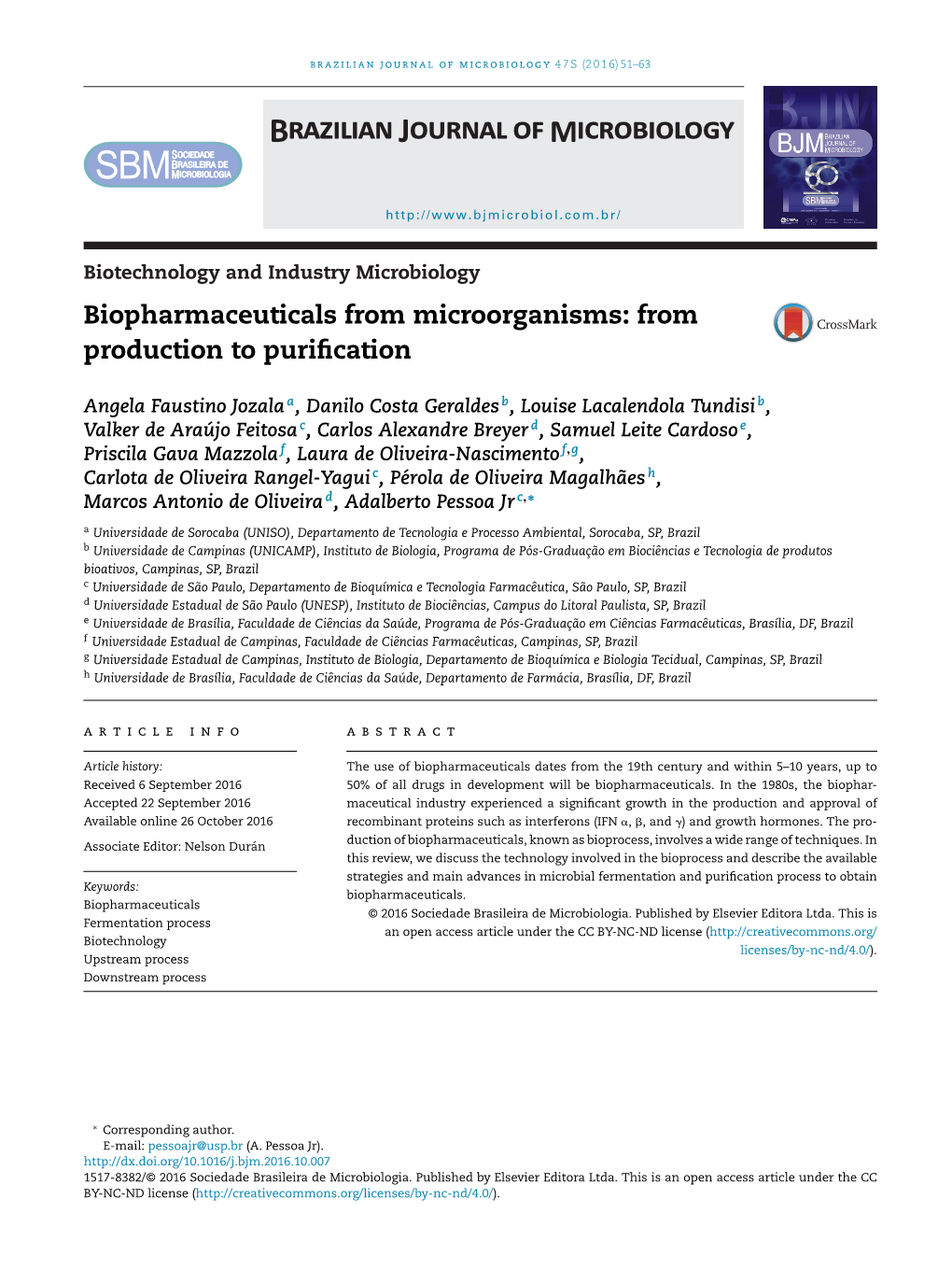 Biopharmaceuticals from Microorganisms: from Production to Puriﬁcation