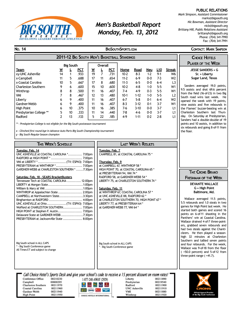 2011-12 Men's Basketball Report.Indd