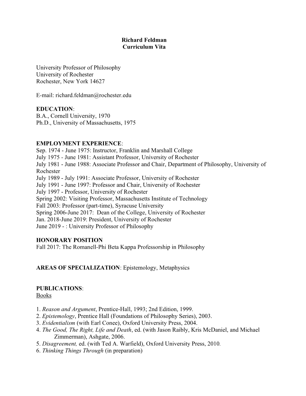 Curriculum Vitae