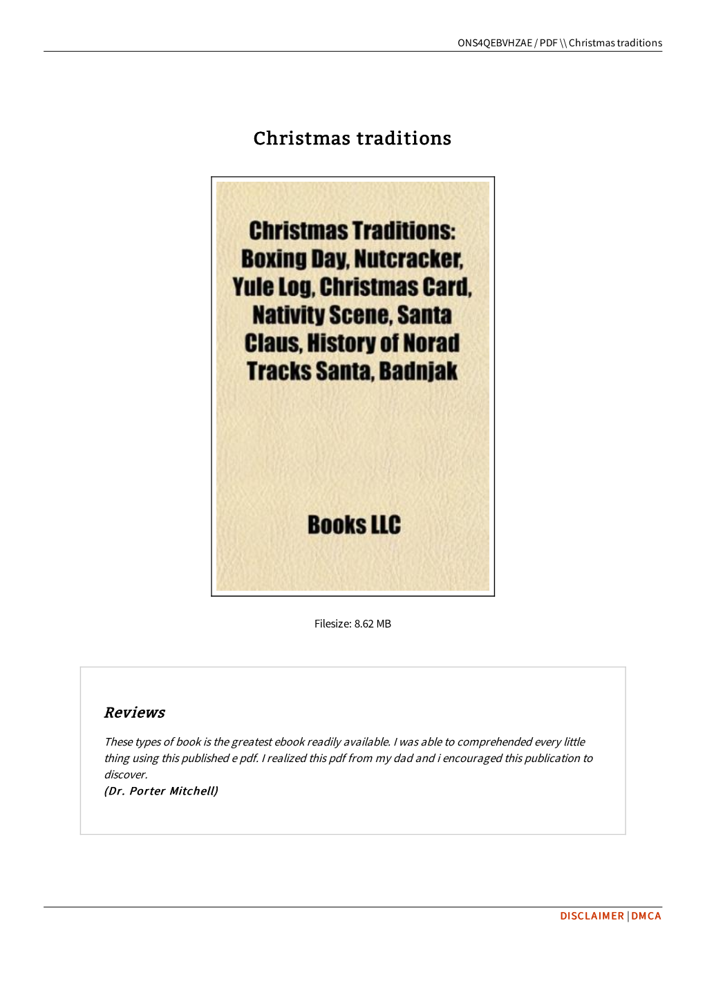 Download Ebook « Christmas Traditions « 6U5688RIE7DN