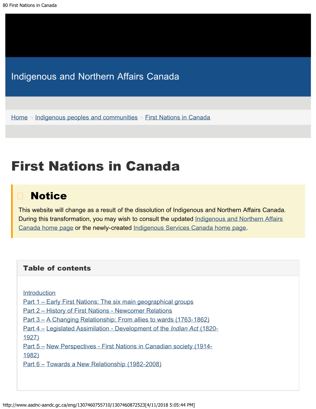 First Nations in Canada