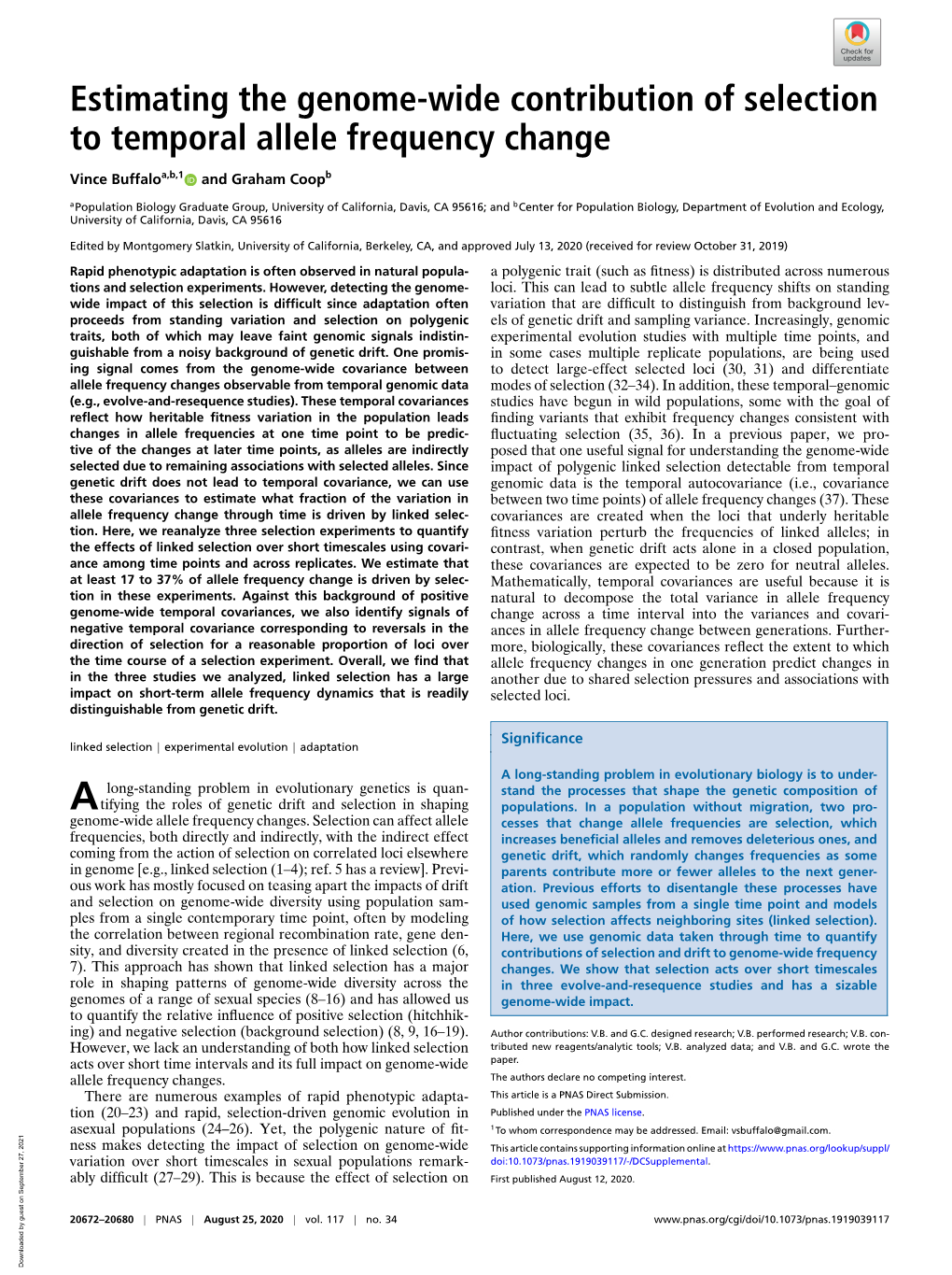 Estimating the Genome-Wide Contribution of Selection to Temporal Allele Frequency Change