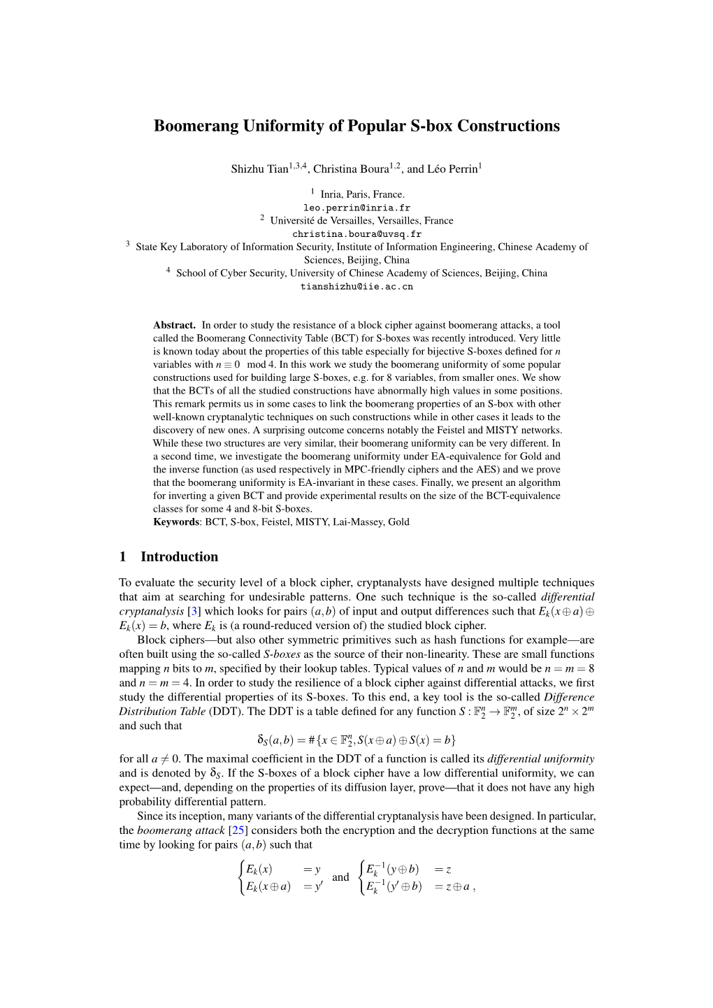 Boomerang Uniformity of Popular S-Box Constructions