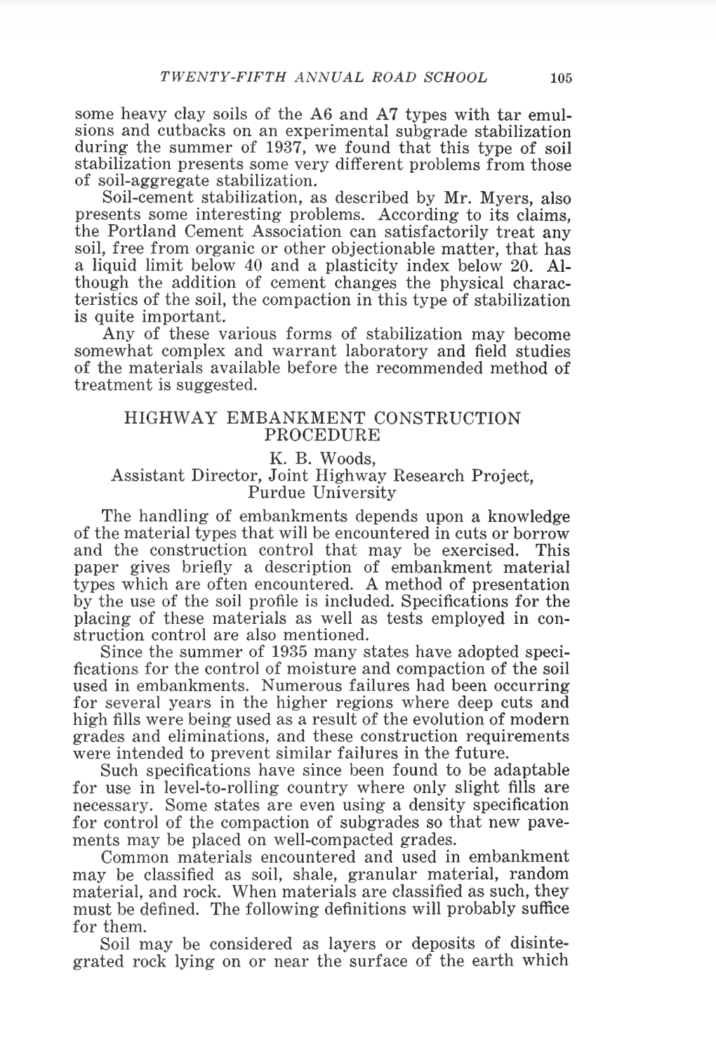 Highway Embankment Construction Procedure K