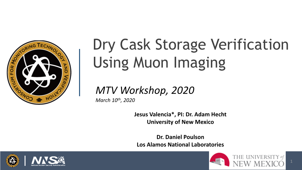 Dry Cask Storage Verification Using Muon Imaging