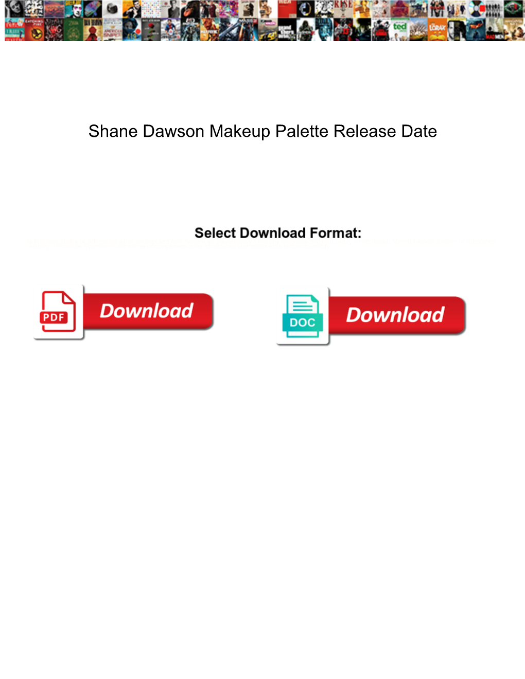 Shane Dawson Makeup Palette Release Date