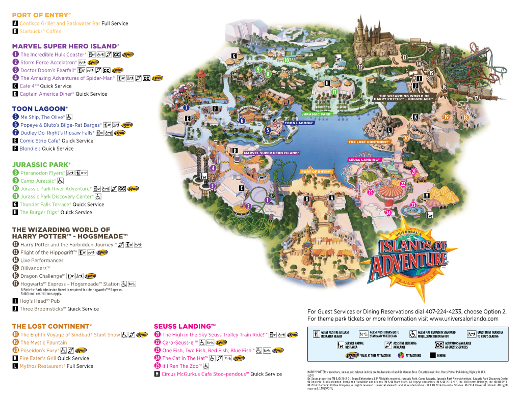 Seuss Landing™ the Lost Continent® the Wizarding World of Harry Potter™