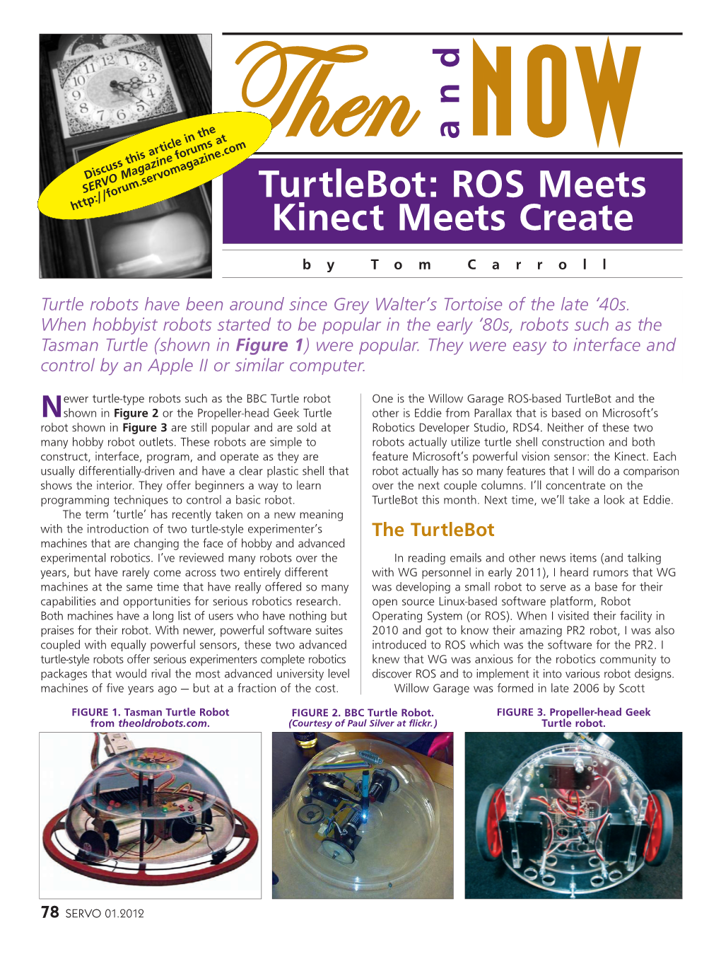 Turtlebot: ROS Meets Kinect Meets Create