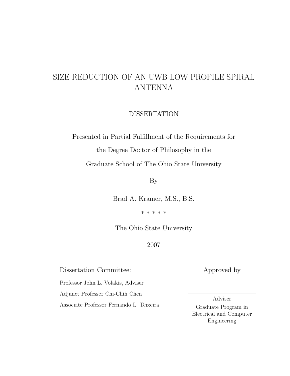 Size Reduction of an Uwb Low-Profile Spiral Antenna