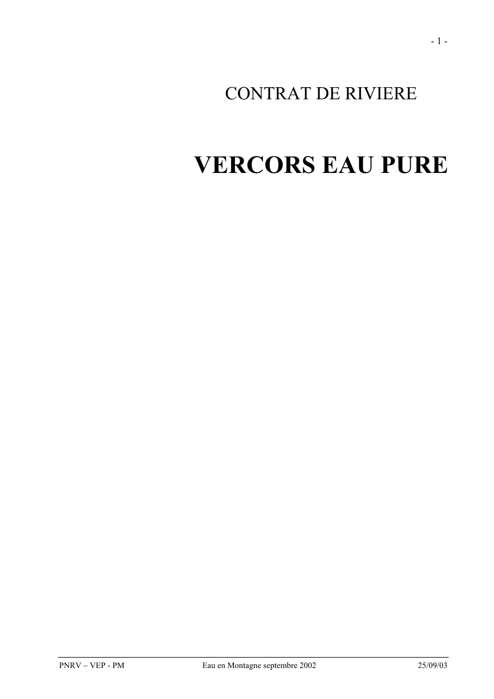 Vercors Eau Pure