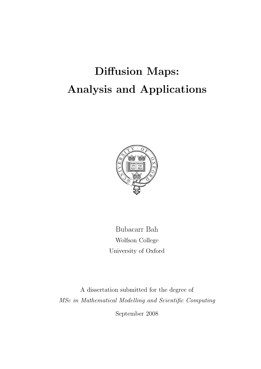 DIFFUSION MAPS 43 5.1 Clustering
