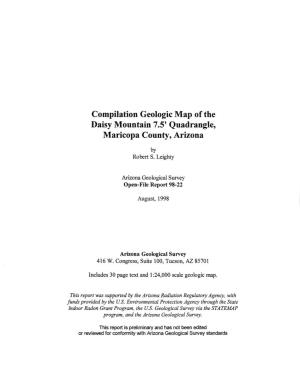 Compilation Geologic Map of the Daisy Mountain 7.5' Quadrangle, Maricopa County, Arizona