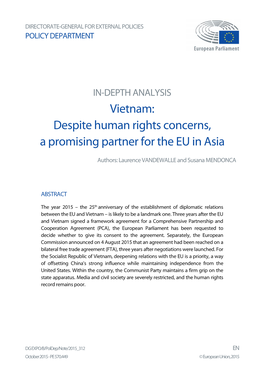 Vietnam: Despite Human Rights Concerns, a Promising Partner for the EU in Asia