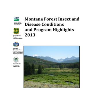 Montana Forest Insect and Disease Conditions and Program Highlights