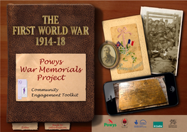 Powys War Memorials Project Officer, Us Live with Its Long-Term Impacts