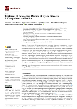 Treatment of Pulmonary Disease of Cystic Fibrosis: a Comprehensive Review