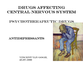 Drugs Affecting Central Nervous System